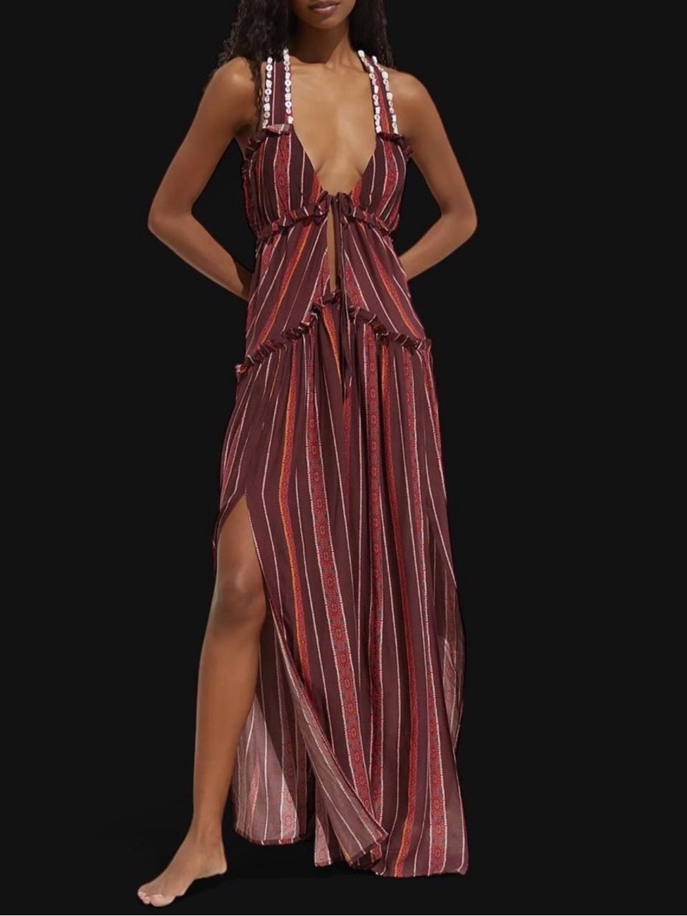 NWOT | Anthropology Boho Sienna Sunset Slip Maxi Dress Size M